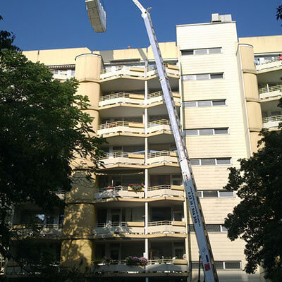 Beförderung von Baumaterialien