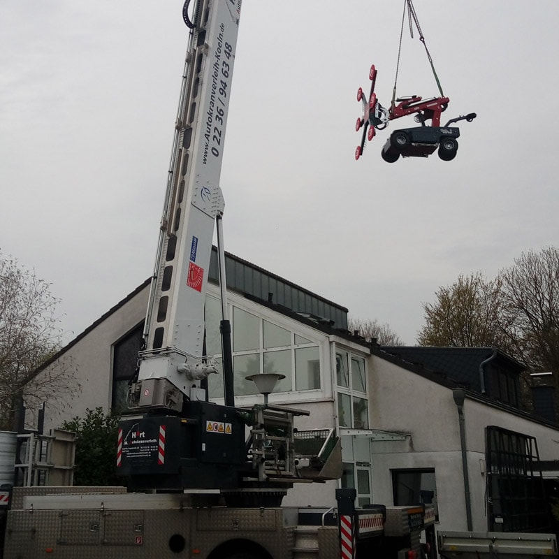 Transport des Glasroboters