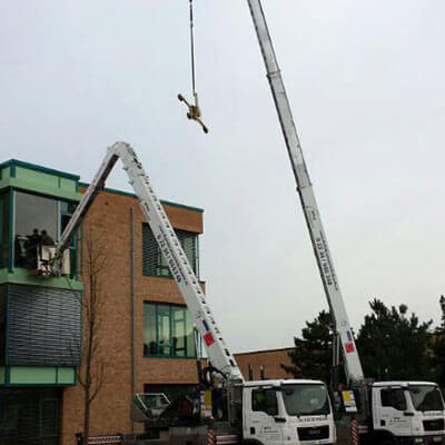 Das Fenster wird in Position gebracht