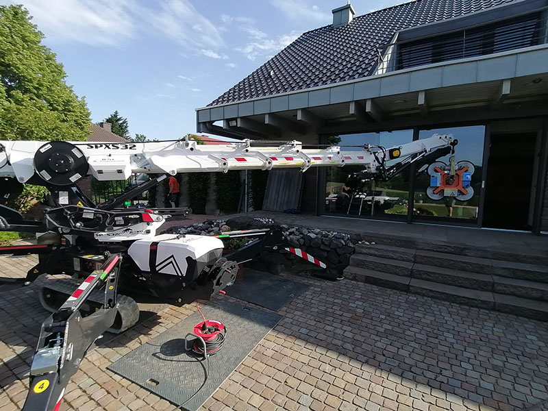 Autokran in Benutzung